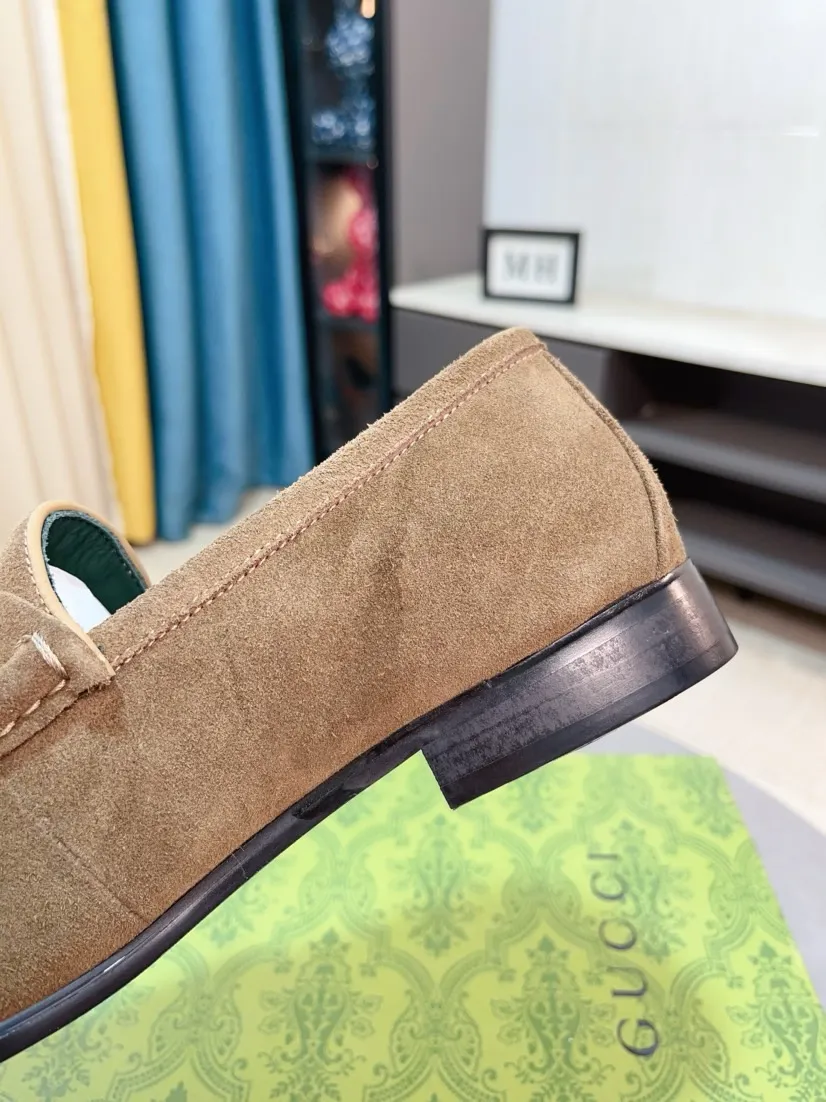 Men's Men's Shoes💰560🌹🌹[GUCCI] Gucci leather shoes are the most popular classic. Synchronized with the official website, the upper is made of Italian first-layer cowhide ➕cowhide lining, with unique brand and unique craftsmanship. Highlighting the hot style of the new year. Stop hesitating, stop wandering, get it now. Number: 38--44
